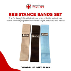 Dr. Swagfit Resistance Bands Set, Versatile Latex Exercise Bands for Home and Gym Workouts, Ideal Workout Equipment for Men and Women, Resistance Bands for Legs, Physical Therapy, (3-Pack)