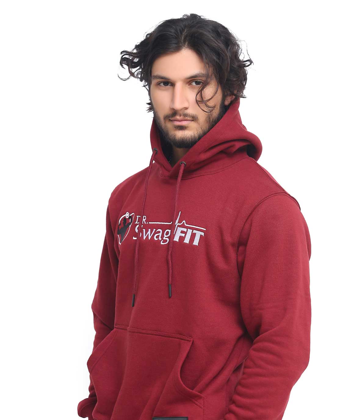 Dr. SwagFit Unisex Adult Classic Maroon Hoodie, Fleece Hoodie Jacket for Men and Women, Casual, Warm, Hooded Sweatshirt Pullover