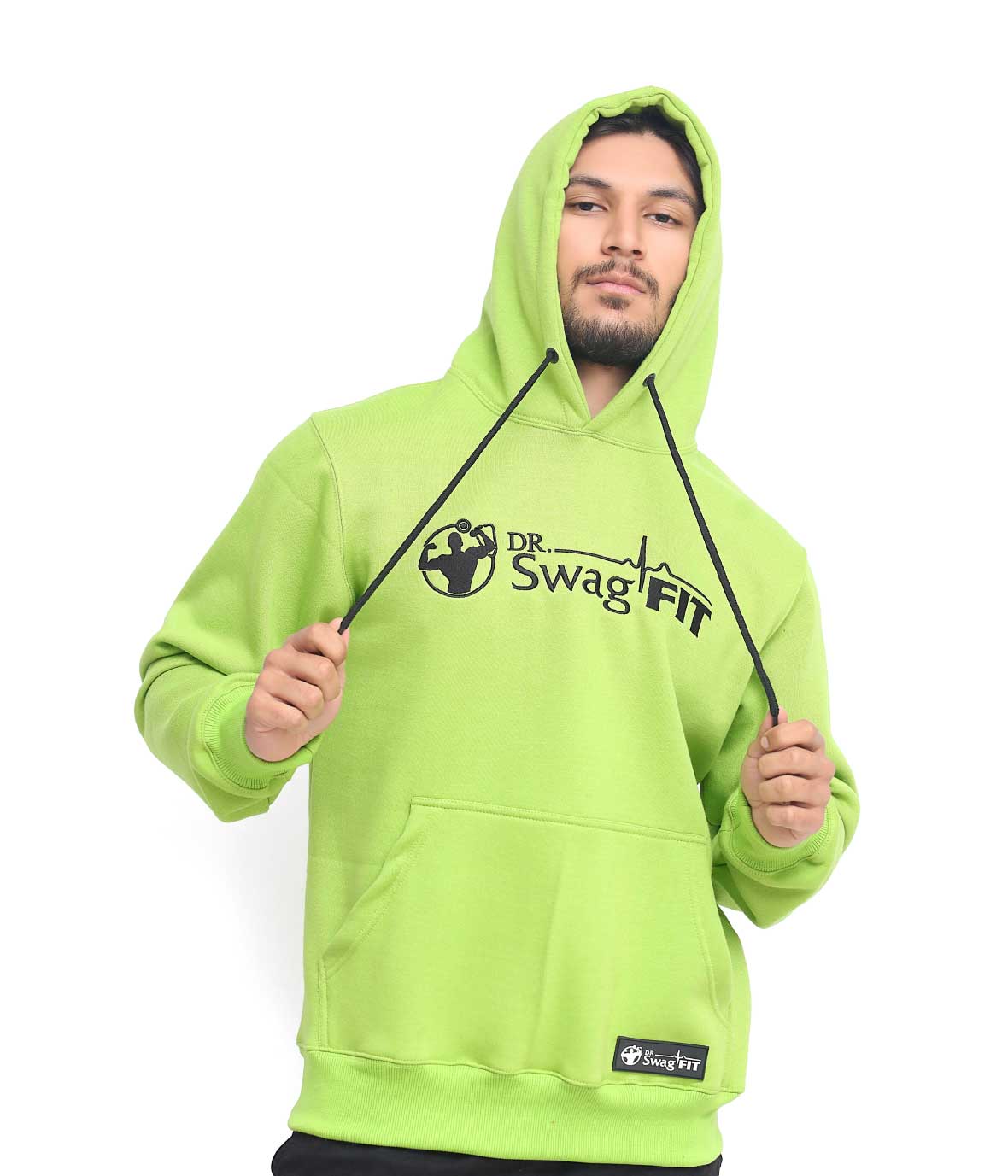 Dr. SwagFit Unisex Adult Classic Light green Hoodie, Fleece Hoodie Jacket for Men and Women, Casual, Warm, Hooded Sweatshirt Pullover